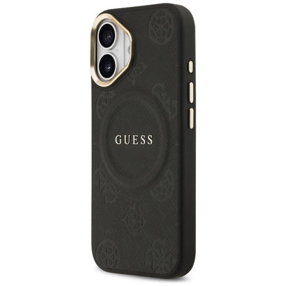 Puzdro MagSafe pre Apple iPhone 17, Guess, Peony Hot Stamp, Čierne