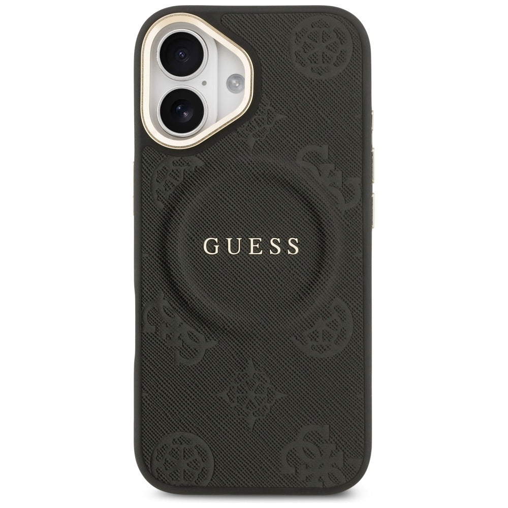 Puzdro MagSafe pre Apple iPhone 17, Guess, Peony Hot Stamp, Čierne