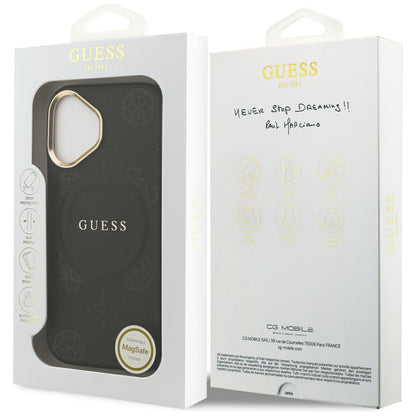 Puzdro MagSafe pre Apple iPhone 17, Guess, Peony Hot Stamp, Čierne
