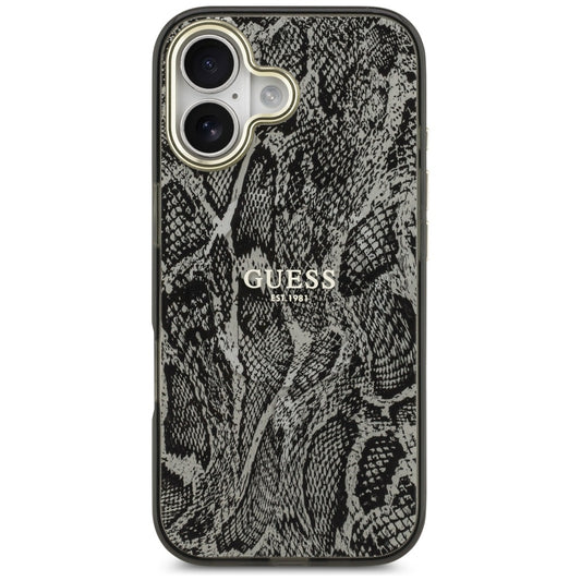 Puzdro MagSafe pre Apple iPhone 17, Guess, Python Pattern, Čierne