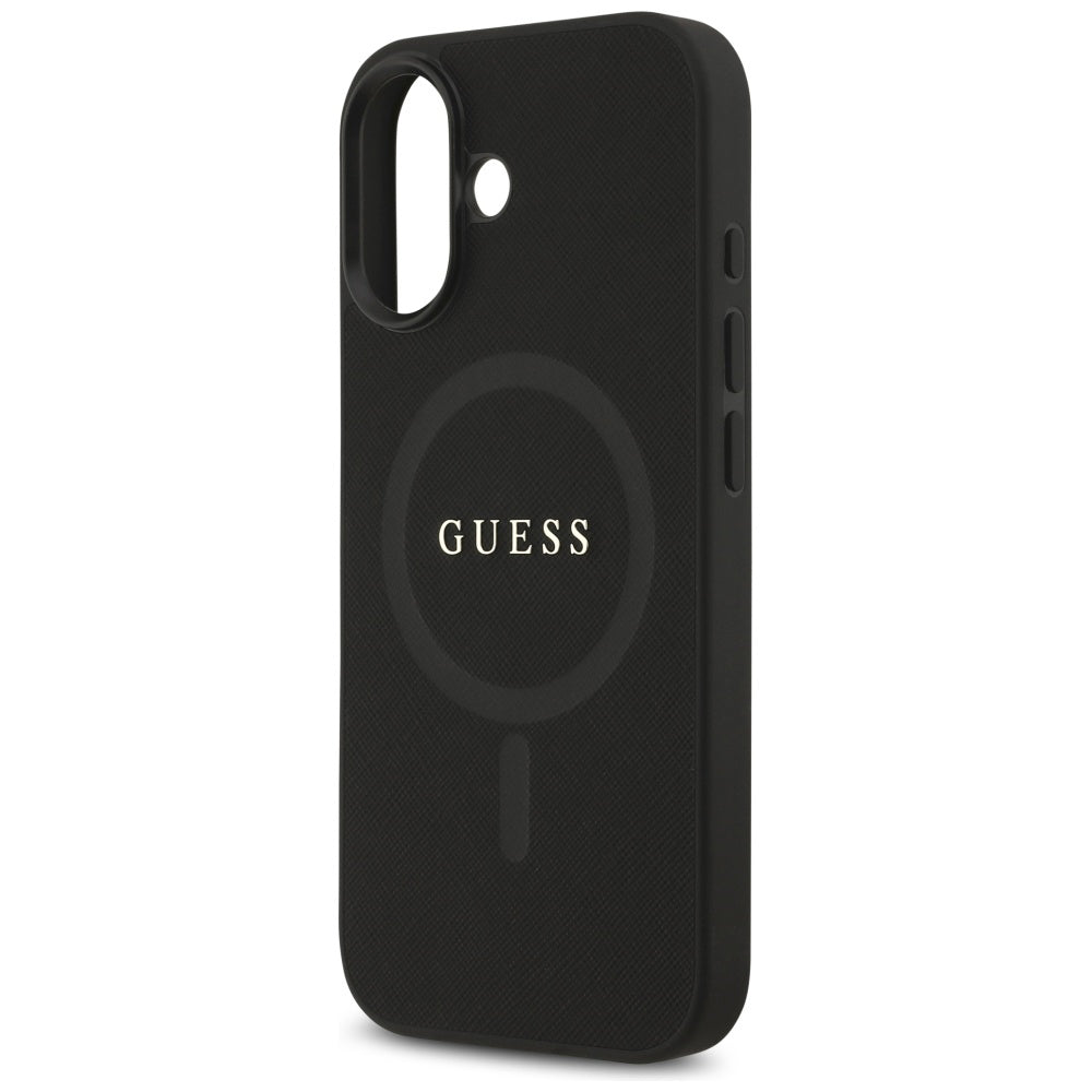Puzdro MagSafe pre Apple iPhone 17, Guess, Saffiano Classic Logo, Čierne
