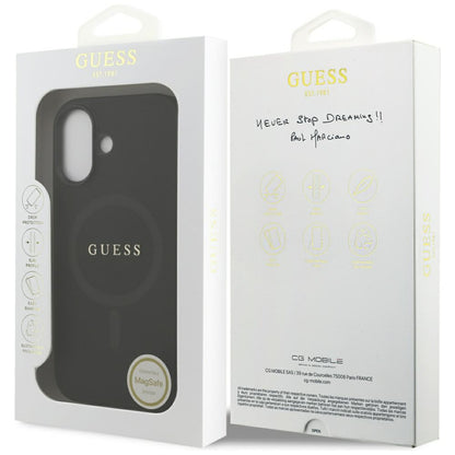 Puzdro MagSafe pre Apple iPhone 17, Guess, Saffiano Classic Logo, Čierne