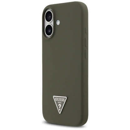 Puzdro MagSafe pre Apple iPhone 17, Guess, Triangle Logo, Kaki