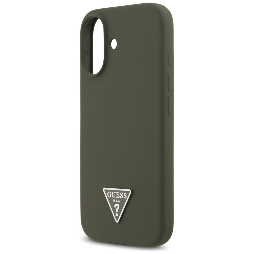 Puzdro MagSafe pre Apple iPhone 17, Guess, Triangle Logo, Kaki