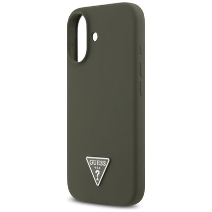 Puzdro MagSafe pre Apple iPhone 17, Guess, Triangle Logo, Kaki