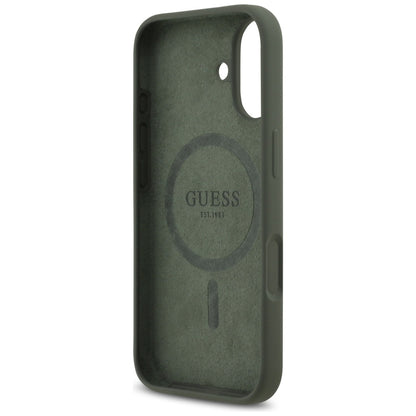 Puzdro MagSafe pre Apple iPhone 17, Guess, Triangle Logo, Kaki