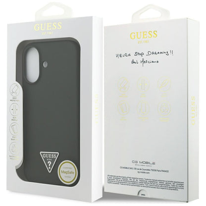 Puzdro MagSafe pre Apple iPhone 17, Guess, Triangle Logo, Kaki