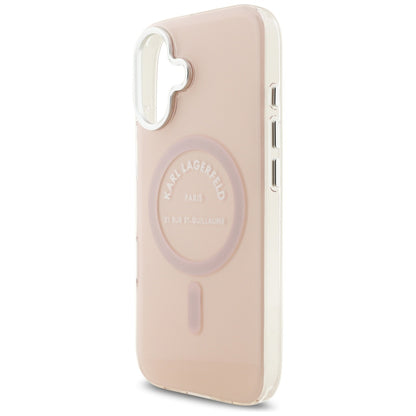 Puzdro MagSafe pre Apple iPhone 17, Karl Lagerfeld, IML Logo RSG, Ružová