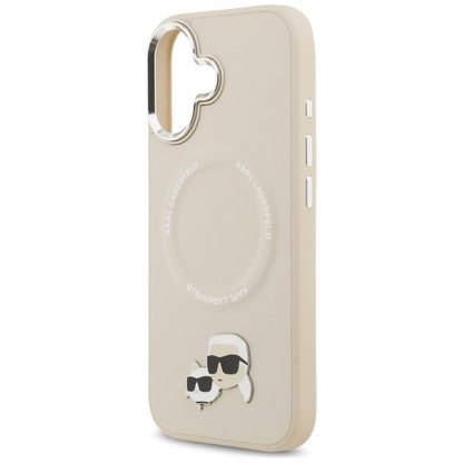 MagSafe Case for Apple iPhone 17, Karl Lagerfeld, Karl & Choupette Pins, Beige