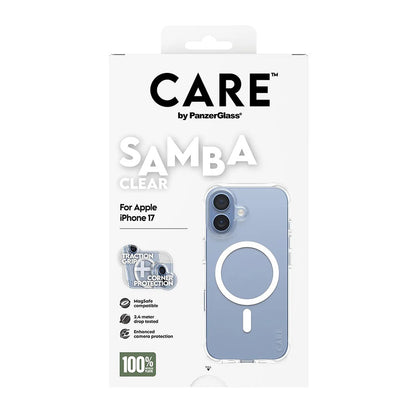 Puzdro MagSafe pre Apple iPhone 17, PanzerGlass, Care Fashionable, Biela Transparentná