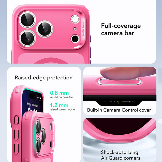 Puzdro MagSafe pre Apple iPhone 17 Pro, ESR, Classic Hybrid, Saténové Ružové