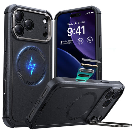 Puzdro MagSafe pre Apple iPhone 17 Pro, ESR, Cyber Armor Kickstand, Čierne