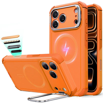 Puzdro MagSafe pre Apple iPhone 17 Pro, ESR, Cyber Armor Kickstand, Oranžové