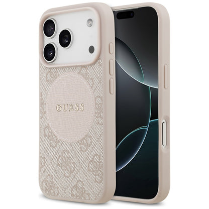 MagSafe Case for Apple iPhone 17 Pro, Guess, 4G Circle Classic Logo, Pink