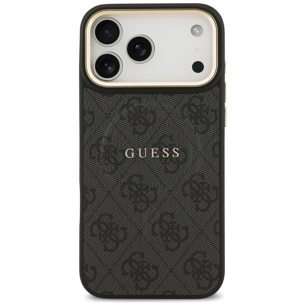 Puzdro MagSafe pre Apple iPhone 17 Pro, Guess, 4G Classic, Čierne