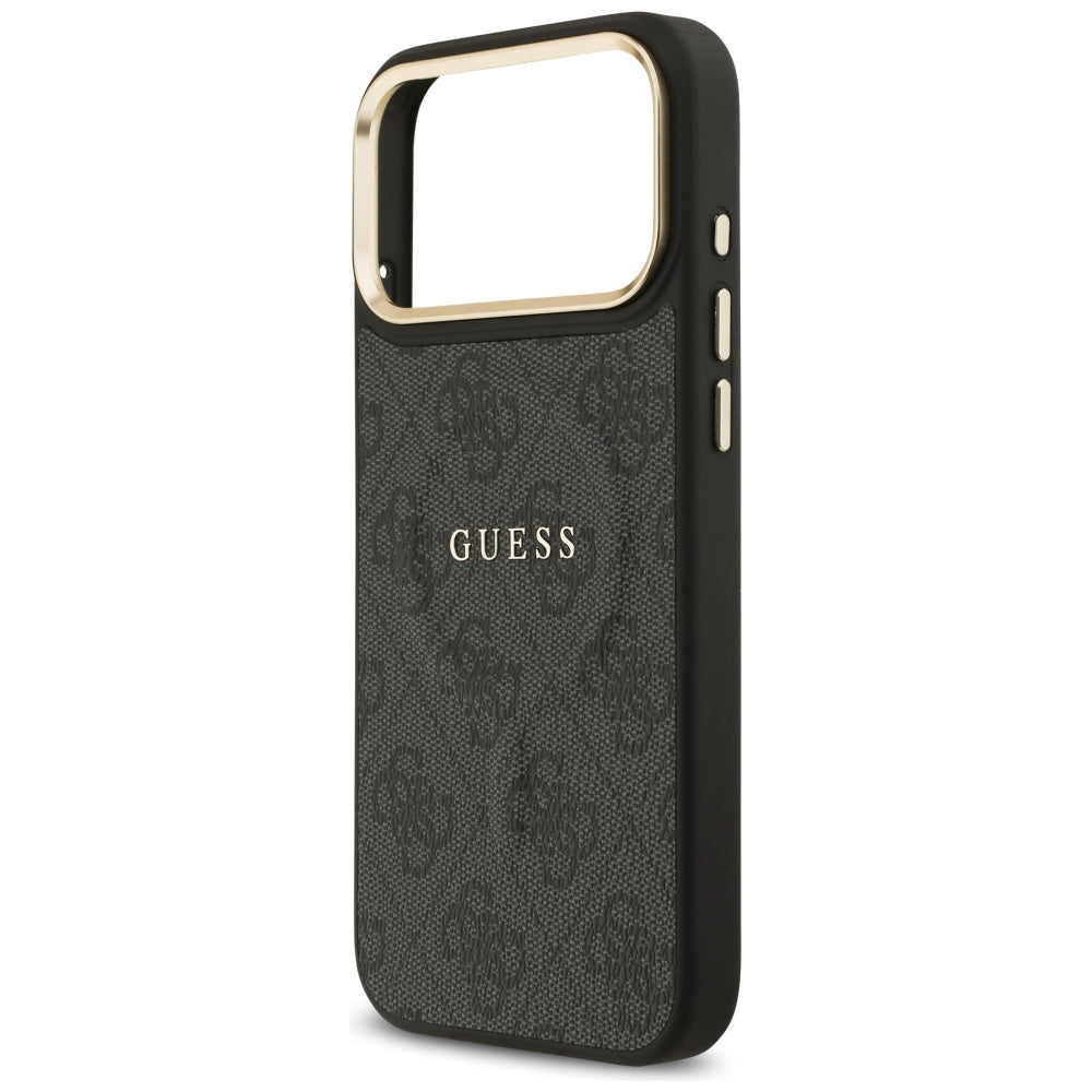 Puzdro MagSafe pre Apple iPhone 17 Pro, Guess, 4G Classic, Čierne