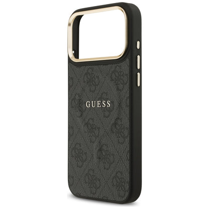 Puzdro MagSafe pre Apple iPhone 17 Pro, Guess, 4G Classic, Čierne