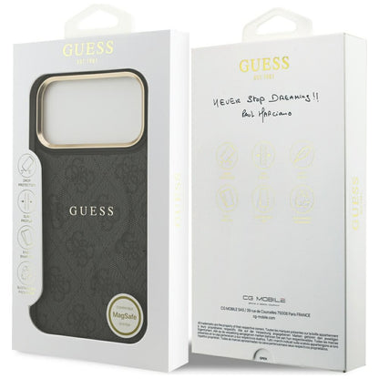 Puzdro MagSafe pre Apple iPhone 17 Pro, Guess, 4G Classic, Čierne