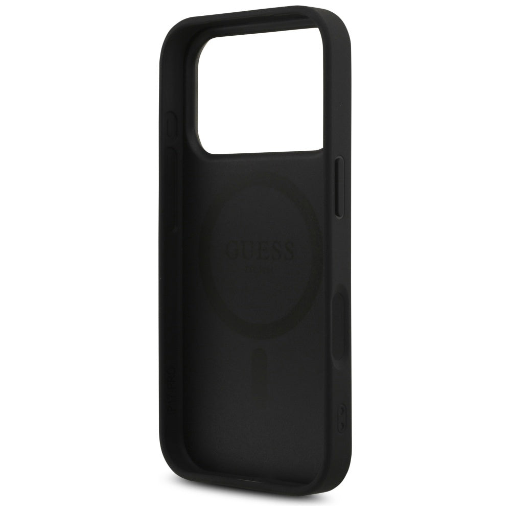 MagSafe Case for Apple iPhone 17 Pro, Guess, 4G Triangle Strass, Black
