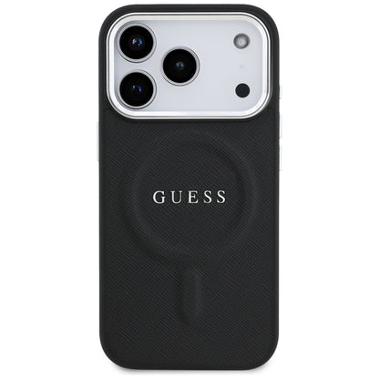 Puzdro MagSafe pre Apple iPhone 17 Pro, Guess, Classic Logo, Čierne