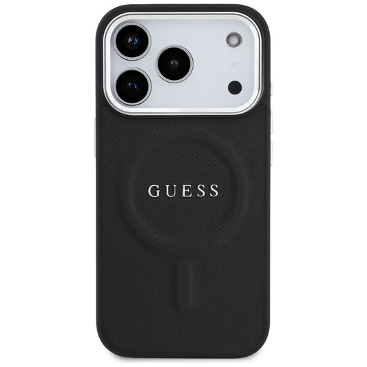 Puzdro MagSafe pre Apple iPhone 17 Pro, Guess, Classic Logo, Čierne