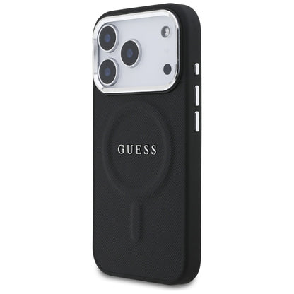 Puzdro MagSafe pre Apple iPhone 17 Pro, Guess, Classic Logo, Čierne