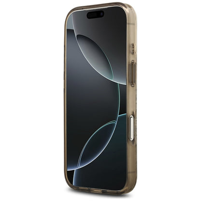 Puzdro MagSafe pre Apple iPhone 17 Pro, Guess, IML Flower and Tonal Circle, Hnedé