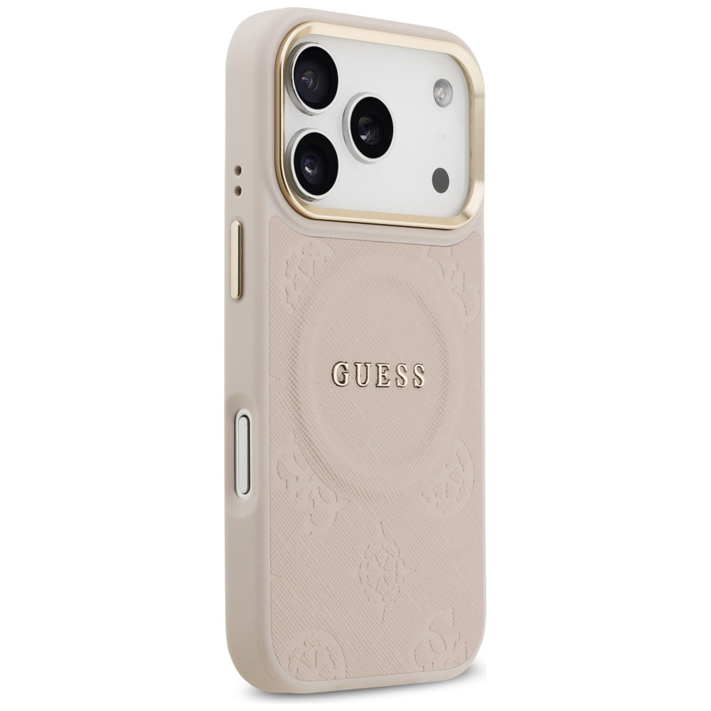 Puzdro MagSafe pre Apple iPhone 17 Pro, Guess, Peony Hot Stamp, Ružové