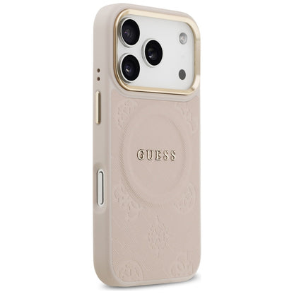 Puzdro MagSafe pre Apple iPhone 17 Pro, Guess, Peony Hot Stamp, Ružové