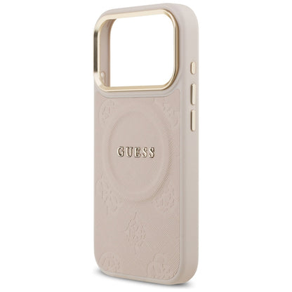 Puzdro MagSafe pre Apple iPhone 17 Pro, Guess, Peony Hot Stamp, Ružové