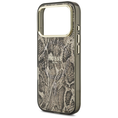 Puzdro MagSafe pre Apple iPhone 17 Pro, Guess, Python Pattern, Hnedé