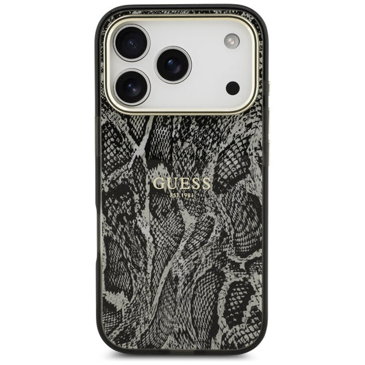Puzdro MagSafe pre Apple iPhone 17 Pro, Guess, Python Pattern, Čierne