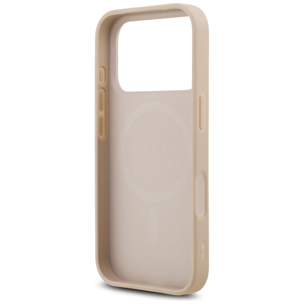 MagSafe Case for Apple iPhone 17 Pro, Guess, Saffiano Classic Logo, Pink