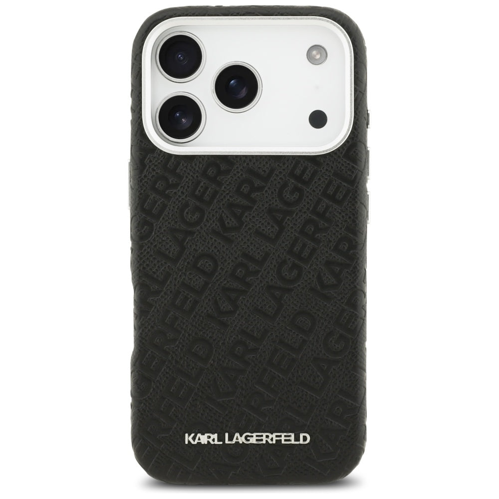 MagSafe Case for Apple iPhone 17 Pro, Karl Lagerfeld, FW Stamped Karl, Black