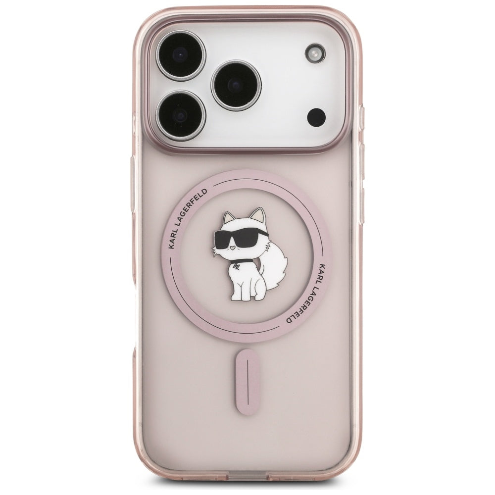 Puzdro MagSafe pre Apple iPhone 17 Pro, Karl Lagerfeld, IML Choupette, Ružová