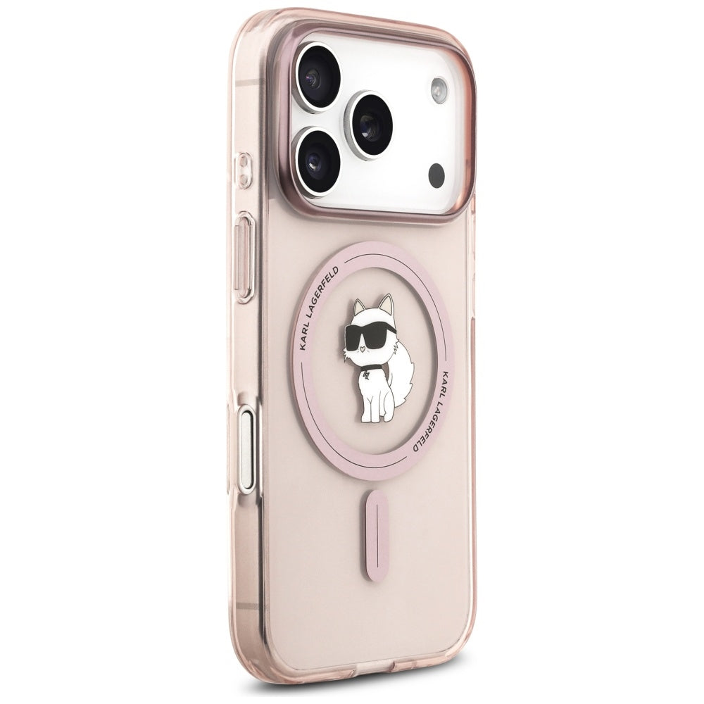 Puzdro MagSafe pre Apple iPhone 17 Pro, Karl Lagerfeld, IML Choupette, Ružová