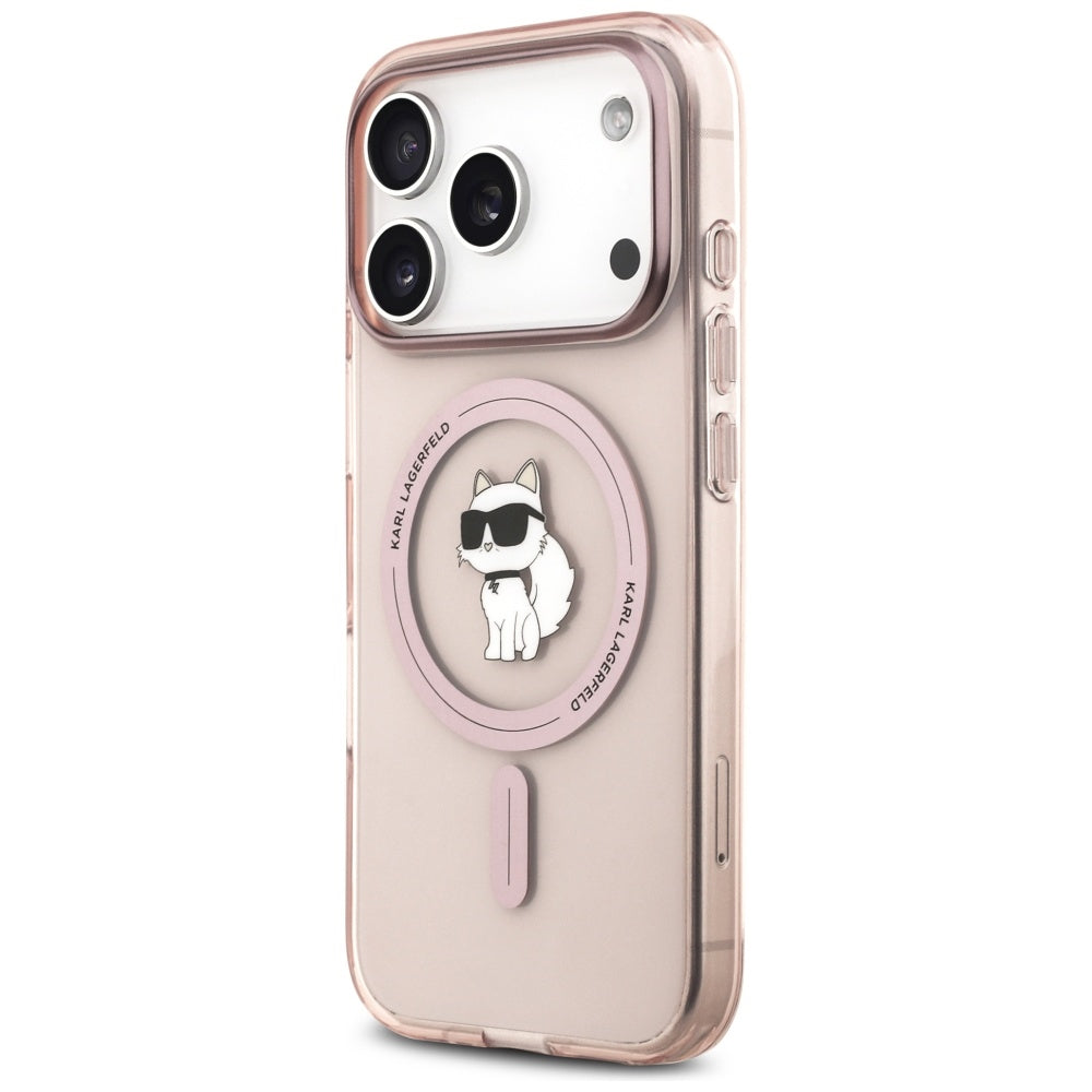 Puzdro MagSafe pre Apple iPhone 17 Pro, Karl Lagerfeld, IML Choupette, Ružová
