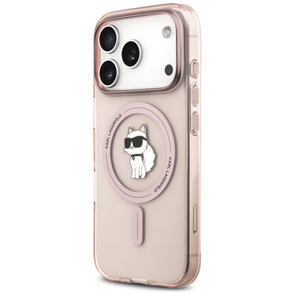 Puzdro MagSafe pre Apple iPhone 17 Pro, Karl Lagerfeld, IML Choupette, Ružová