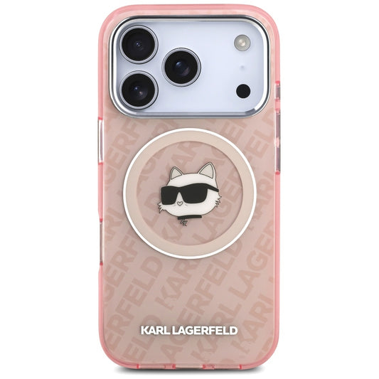Puzdro MagSafe pre Apple iPhone 17 Pro, Karl Lagerfeld, IML Choupette`s Head, Ružová
