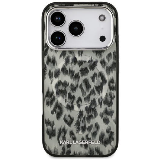 Puzdro MagSafe pre Apple iPhone 17 Pro, Karl Lagerfeld, IML Leopard Pattern, Hnedá