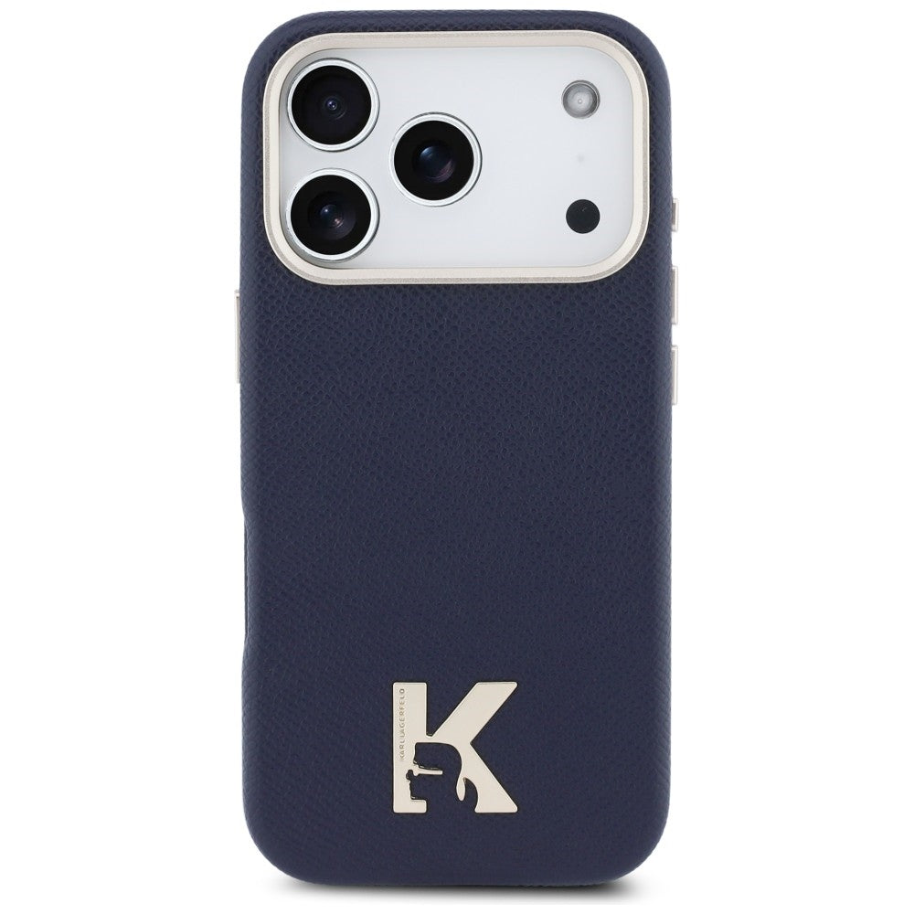 MagSafe Case for Apple iPhone 17 Pro, Karl Lagerfeld, Karl Head Logo, Blue