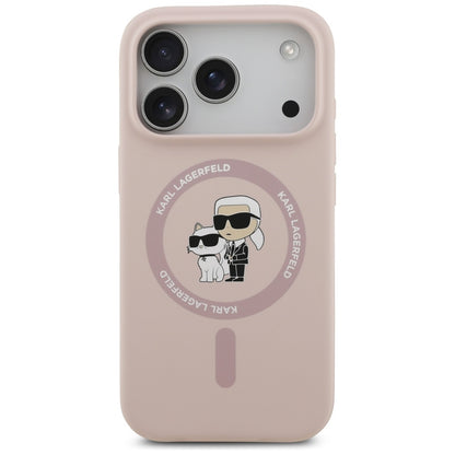 Puzdro MagSafe pre Apple iPhone 17 Pro, Karl Lagerfeld, Ring Karl & Choupette, Ružová