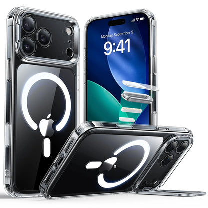 Puzdro MagSafe pre Apple iPhone 17 Pro Max, ESR, Classic Hybrid Kickstand, Priehľadné