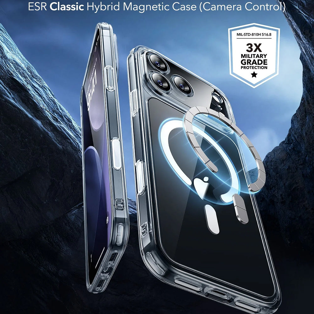 Puzdro MagSafe pre Apple iPhone 17 Pro Max, ESR, Classic Hybrid, Transparent