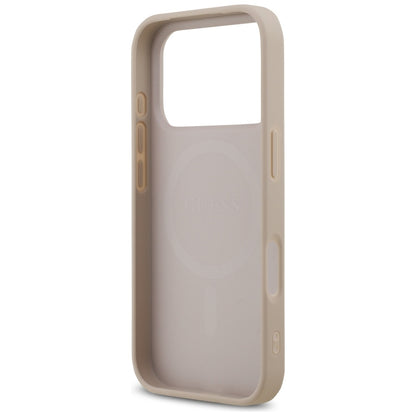 Puzdro MagSafe pre Apple iPhone 17 Pro Max, Guess, 4G Printed Stripes, Ružová