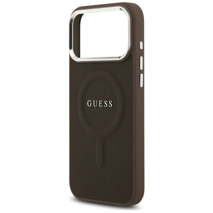 Puzdro MagSafe pre Apple iPhone 17 Pro Max, Guess, Classic Logo, Hnedá