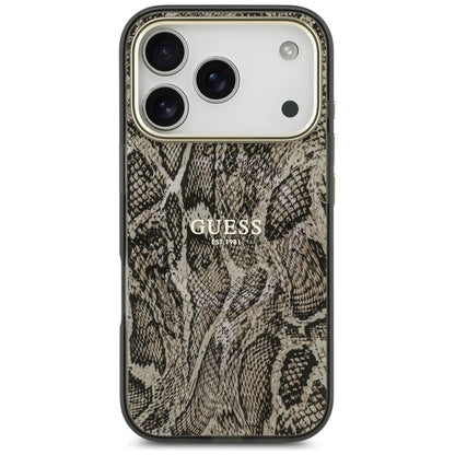 Puzdro MagSafe pre Apple iPhone 17 Pro Max, Guess, Python Pattern, Hnedá