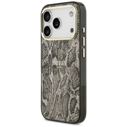 Puzdro MagSafe pre Apple iPhone 17 Pro Max, Guess, Python Pattern, Hnedá