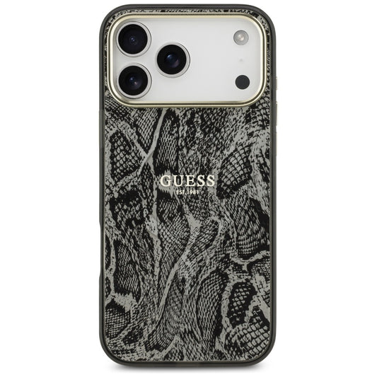 Puzdro MagSafe pre Apple iPhone 17 Pro Max, Guess, Python Pattern, Čierne