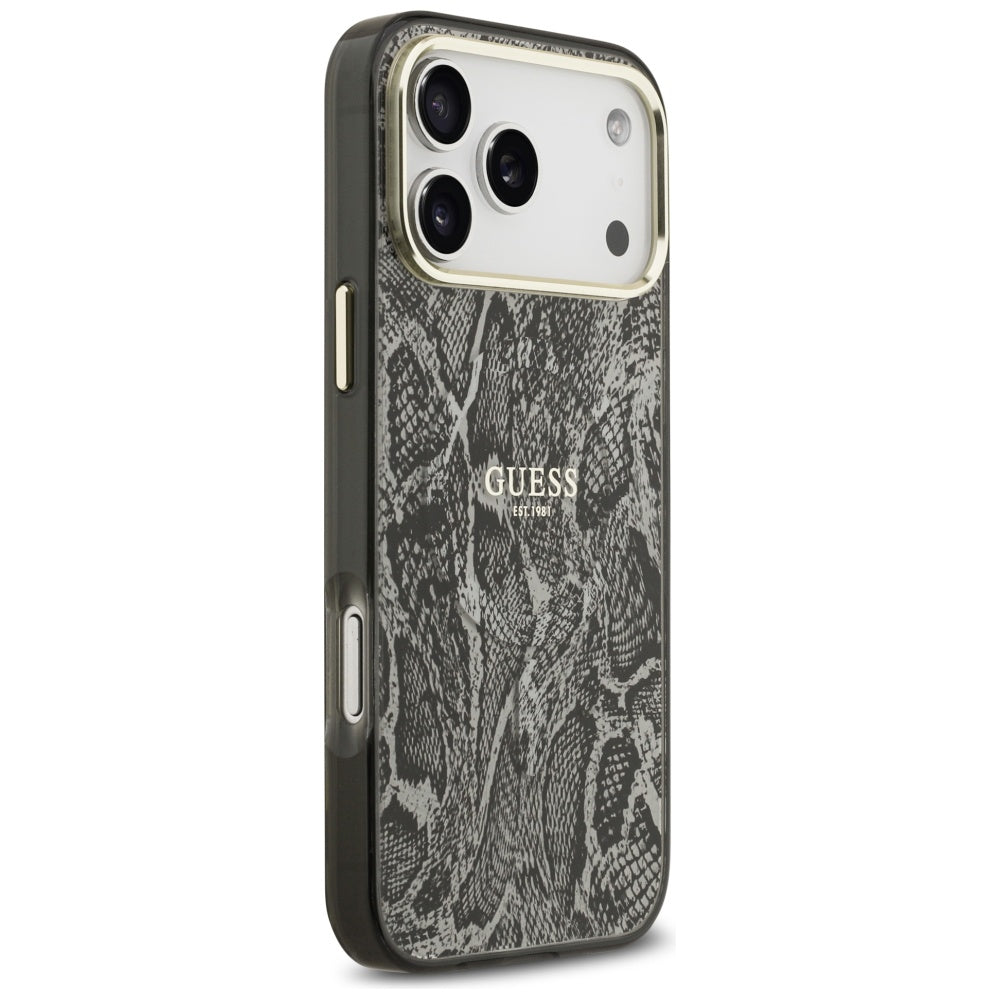 Puzdro MagSafe pre Apple iPhone 17 Pro Max, Guess, Python Pattern, Čierne